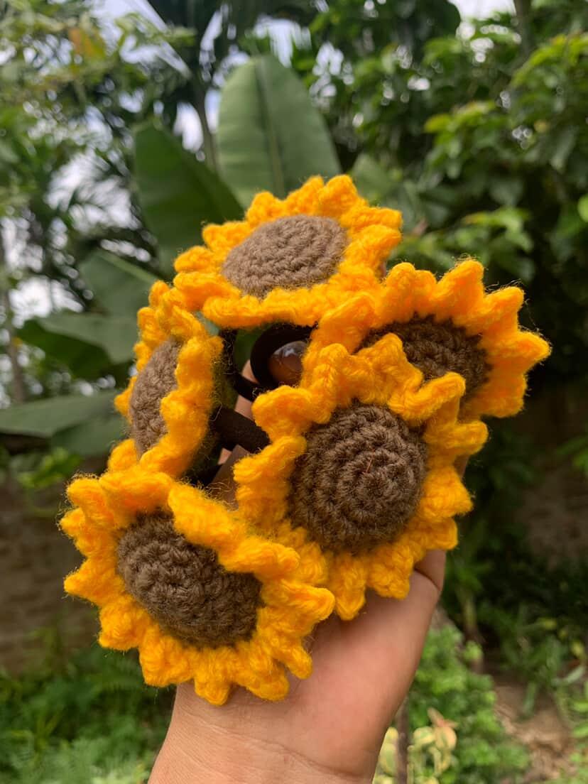 Happy Sunflower Hair tie